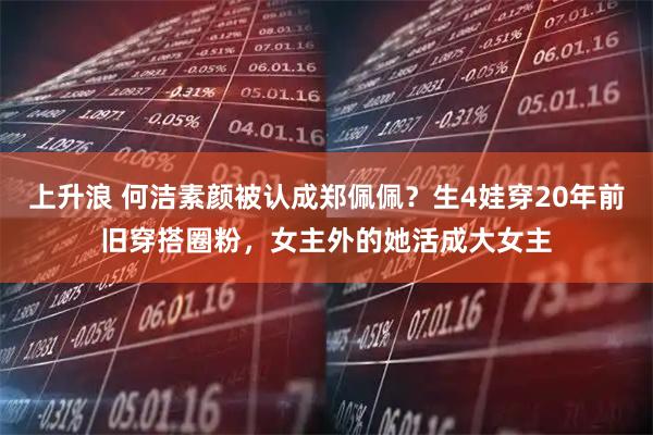 上升浪 何洁素颜被认成郑佩佩？生4娃穿20年前旧穿搭圈粉，女主外的她活成大女主